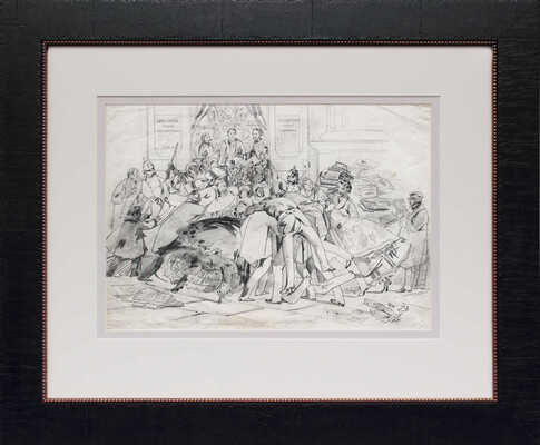 Подключников Николай Иванович. Иллюстрация к сатирическому журналу «Беспроигрышная лотерея»